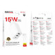 СЗУ Borofone BA105A Stellar 15W (2USB-A/1C) + кабель USB to MicroUSB