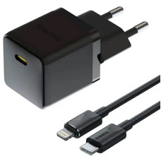 СЗУ Baseus Palm Fast Charger 20W (1USB-C) + кабель Type-C to Lightning (E01164)