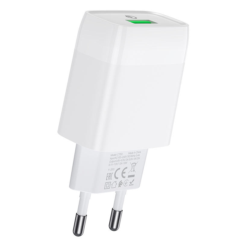 СЗУ Hoco C72Q Glorious QC3.0 18W (1USB-A)