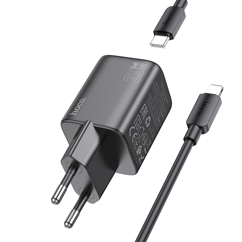 СЗУ Hoco N40 Mighty 1C PD20W + Type-C to Lightning