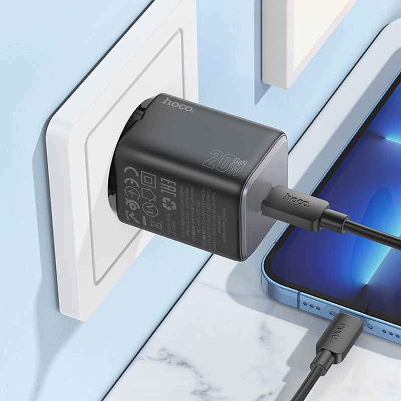 СЗУ Hoco N40 Mighty 1C PD20W + Type-C to Lightning