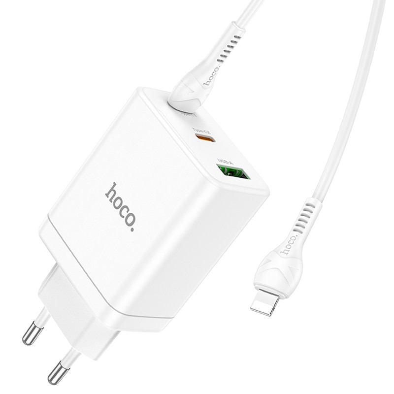 СЗУ Hoco N33 Start PD35W (2C/1A) + Type-C to Lightning