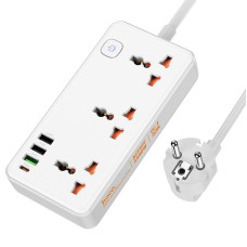 Удлинитель Hoco AC8A Storm (PD30W/1C/3A/3xSocket) (1.5m)
