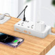 Удлинитель Hoco AC8A Storm (PD30W/1C/3A/3xSocket) (1.5m)