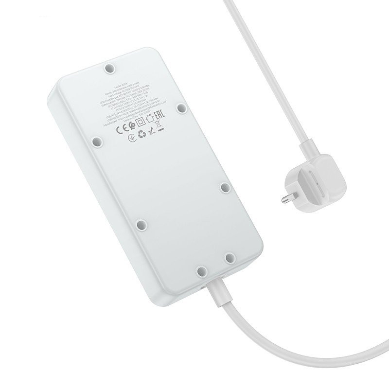 Удлинитель Hoco AC8A Storm (PD30W/1C/3A/3xSocket) (1.5m)