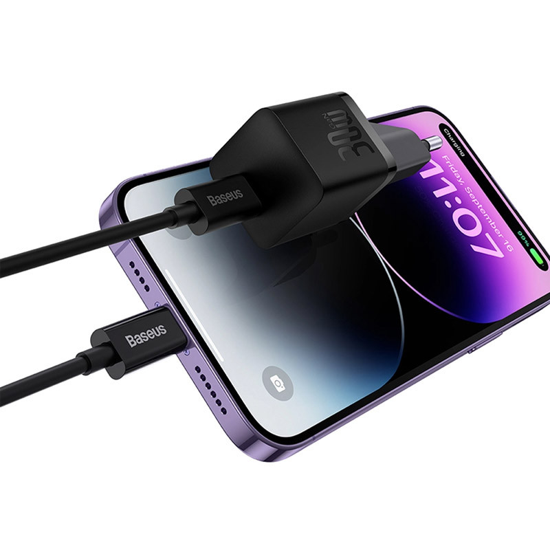 СЗУ Baseus GaN5 Fast Charger (mini) 30W (1USB-C) + кабель Type-C to Type-C (P10110902)