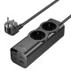 Удлинитель Hoco NS10 Wisdom 2-position PD67W (1USB-A/3C/2Socket) (2m)