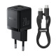 СЗУ Baseus Palm Fast Charger 20W (1USB-A/1C) + кабель Type-C to Type-C (P10111608)