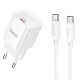 СЗУ Hoco C146A Charm PD20W (1USB-C) + кабель Type-C to Type-C