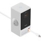 СЗУ Baseus OS PowerCombo Digital PowerStrip+Retractable-C 65W (1USB-A/1C/2Socket) (1.5m) (PSLR000)