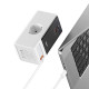 СЗУ Baseus OS PowerCombo Digital PowerStrip+Retractable-C 65W (1USB-A/1C/2Socket) (1.5m) (PSLR000)