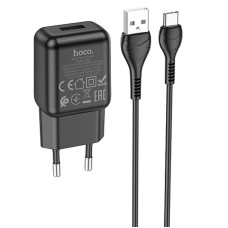 СЗУ Hoco C96A (1USB/2.1A) + кабель USB to Type-C