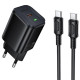 СЗУ Borofone BAS84A Star PD25W (1USB-C) + кабель Type-C to Type-C