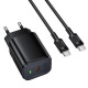 СЗУ Borofone BAS84A Star PD25W (1USB-C) + кабель Type-C to Type-C
