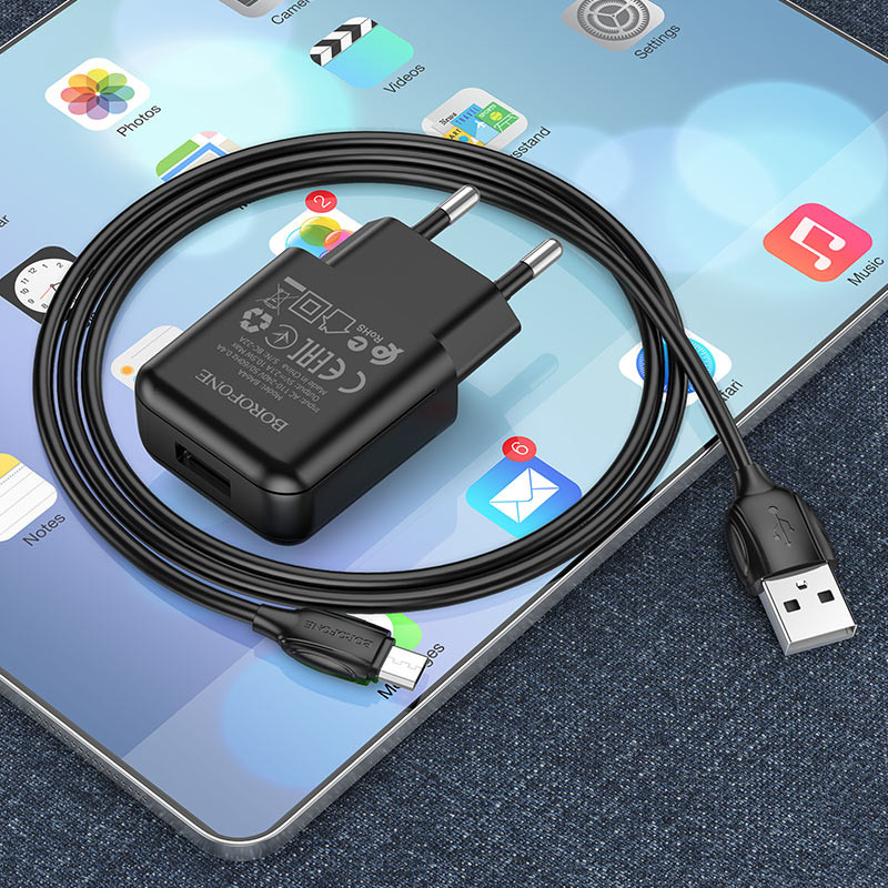 СЗУ Borofone BA64A Single port + MicroUSB