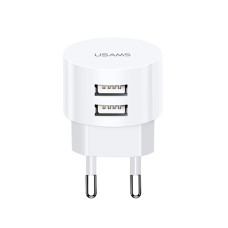 СЗУ USAMS T20 Dual USB Round Travel Charger (EU)