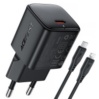 СЗУ Acefast A117 mini PD20W GaN (1USB-C) + кабель Type-C to Lightning