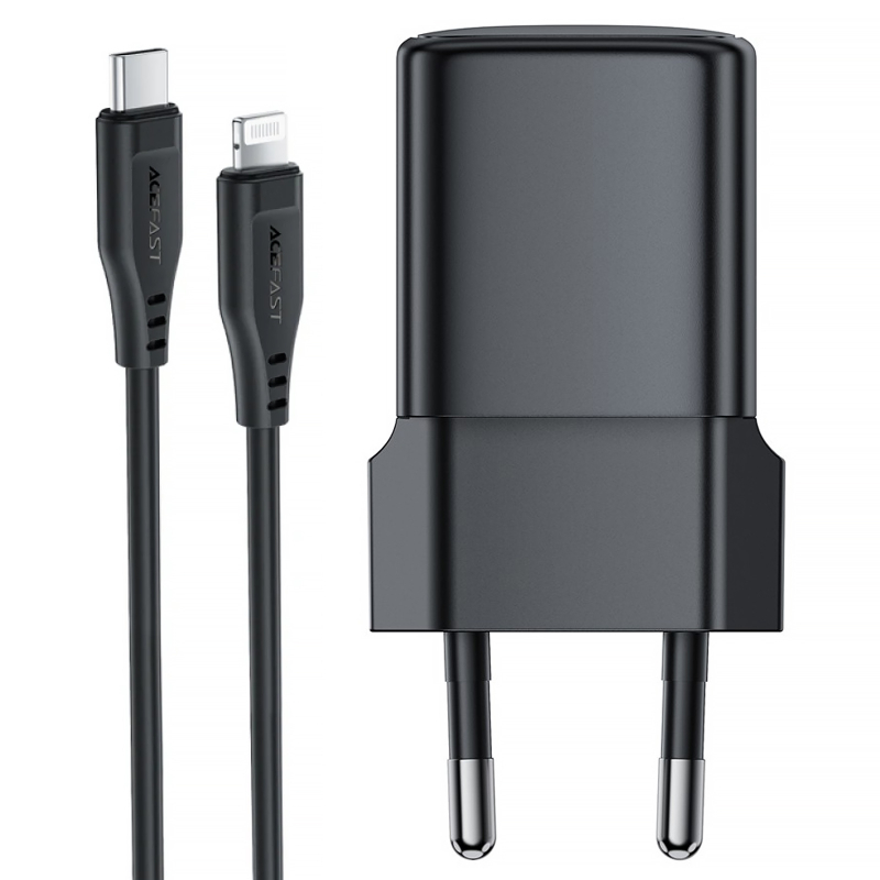 СЗУ Acefast A117 mini PD20W GaN (1USB-C) + кабель Type-C to Lightning