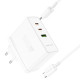 СЗУ Borofone BN11 Imperial PD100W+QC3.0 (1USB-A/2C) + кабель Type-C to Type-C