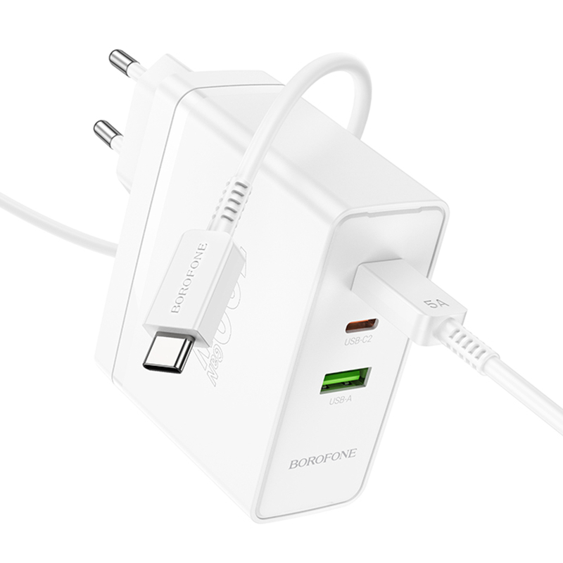 СЗУ Borofone BN11 Imperial PD100W+QC3.0 (1USB-A/2C) + кабель Type-C to Type-C