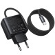 СЗУ Hoco C164A New PD30W+QC3.0 (1USB-A/1C) + встроенный кабель Type-C