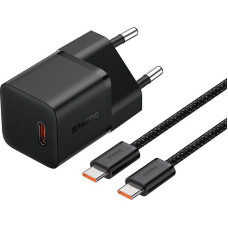 Уценка СЗУ Baseus GaN5 Fast Charger (mini) PD20W (1USB-C) + кабель Type-C to Type-C (P10110900113)