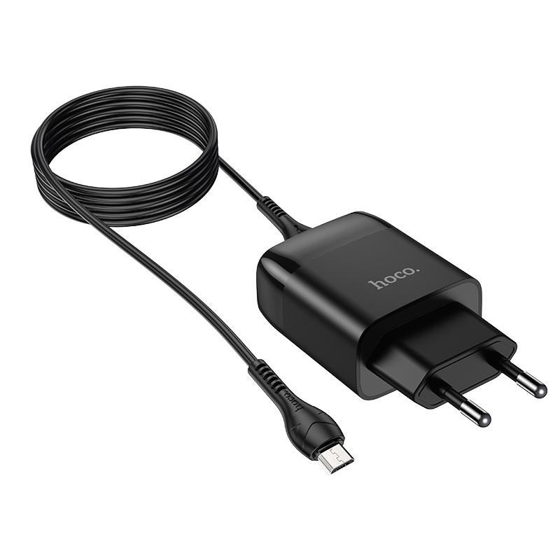 СЗУ Hoco C72Q Glorious QC3.0 18W (1USB-A) + кабель USB to MicroUSB