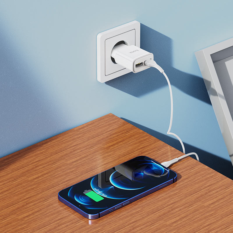 СЗУ Hoco C88A Star round 2.4A (2USB-A) + кабель USB to Lightning