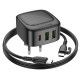 СЗУ Borofone BAS23A Lucky PD30W (2USB-A/1C) + кабель Type-C to Type-C