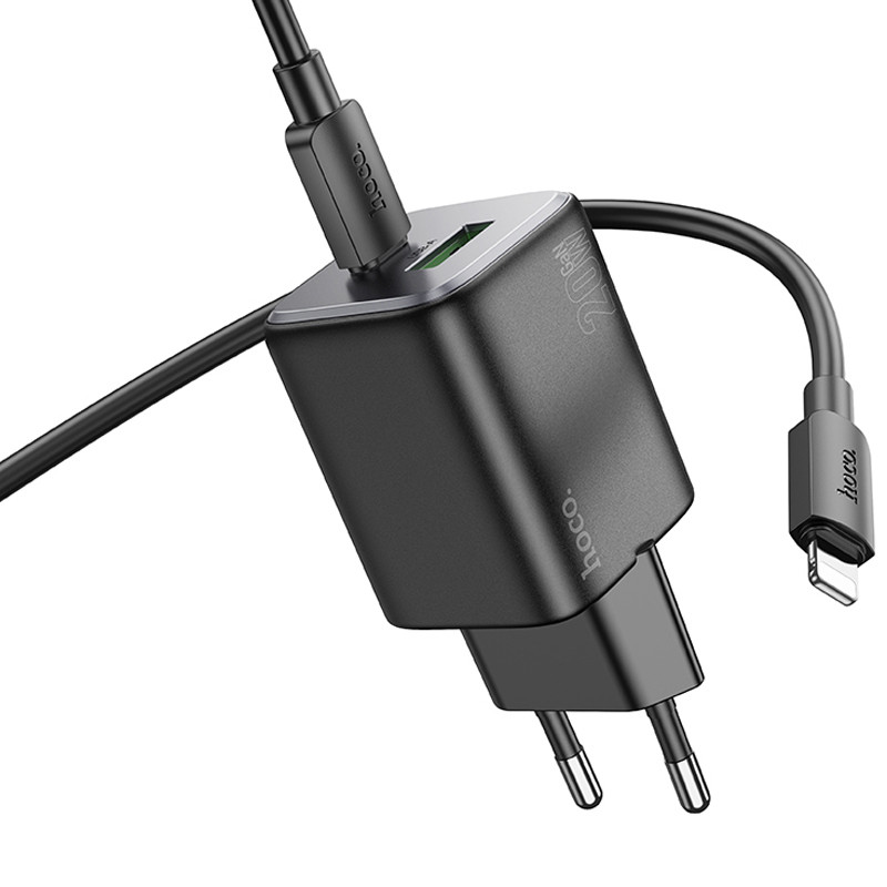 СЗУ Hoco N41 Almighty PD20W+QC3.0 (1USB-A/1C) + кабель Type-C to Lightning
