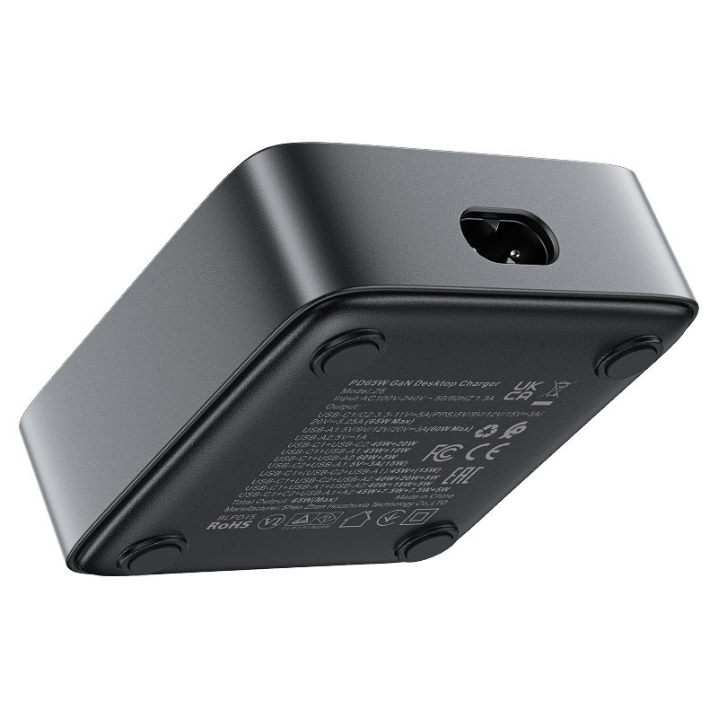 СЗУ Acefast Z6 PD65W GaN (2*USB-C+2*USB-A)