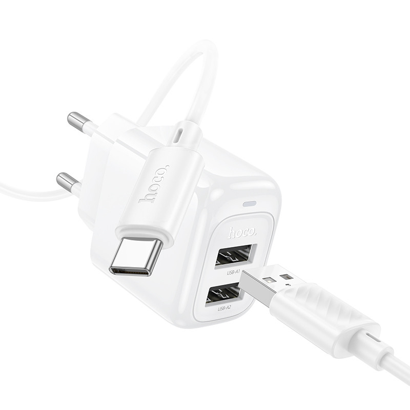 СЗУ Hoco CS51A Surplus (2USB-A) + Type-C