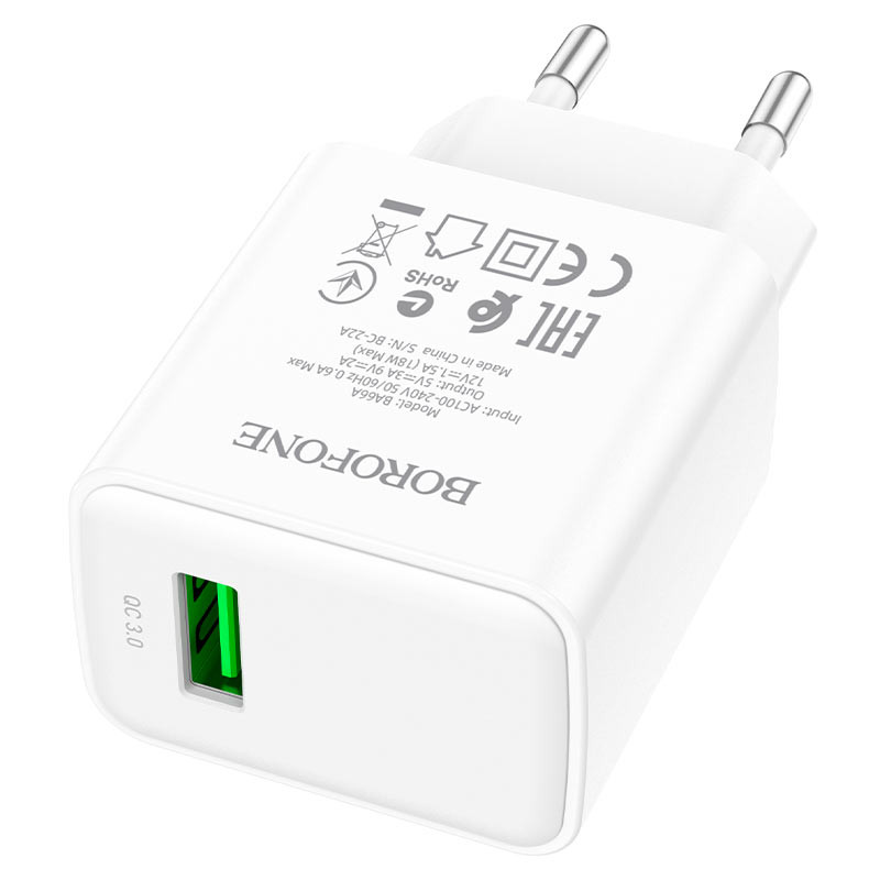 СЗУ Borofone BA66A QC3.0 (1USB-A)