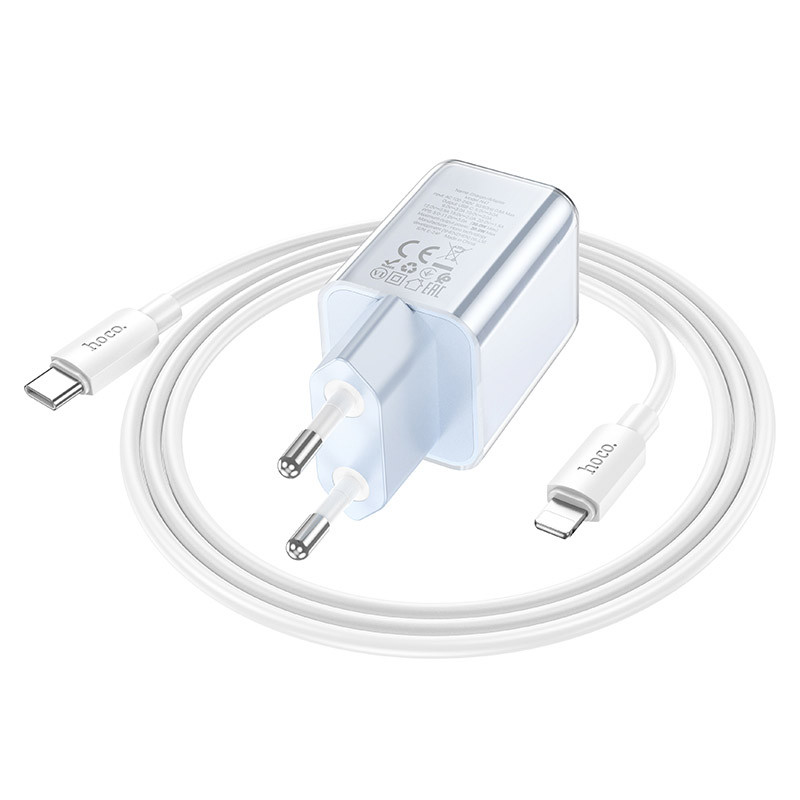 СЗУ Hoco N47 Glorious PD30W (1USB-C) + кабель Type-C to Lightning