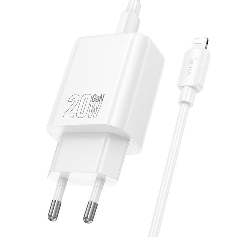 СЗУ Hoco N60 Gentle PD20W (1USB-C) + кабель Type-C to Lightning