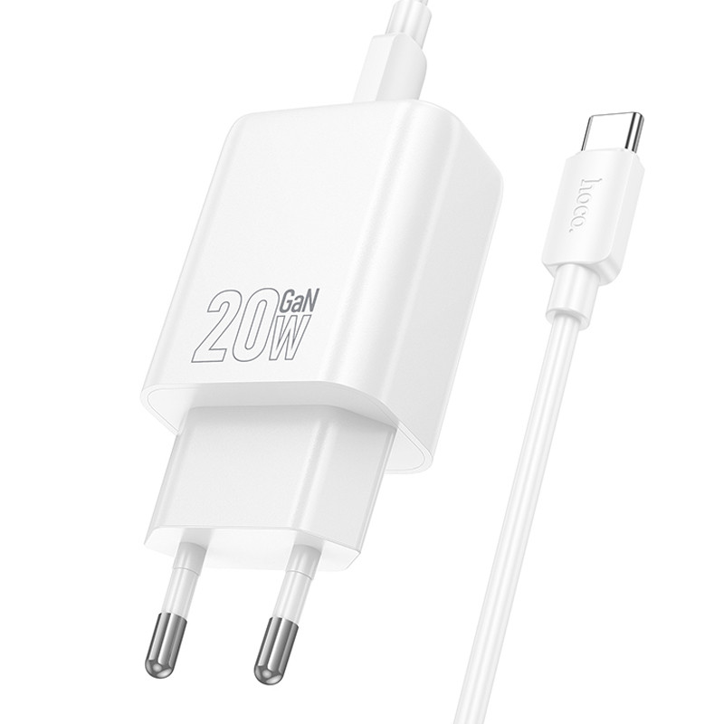 СЗУ Hoco N60 Gentle PD20W (1USB-C) + кабель Type-C to Type-C