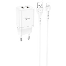 СЗУ Hoco N25 Maker (2USB-A) + USB to Lightning