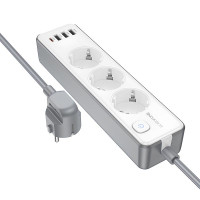 Уценка Удлинитель Borofone BAC9 Power PD20W (3USB-A/1C/3xSocket) (2m)