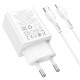 СЗУ Hoco N71 Nuevo PD30W+QC3.0 (1USB-A/1C) + кабель Type-C to Lightning
