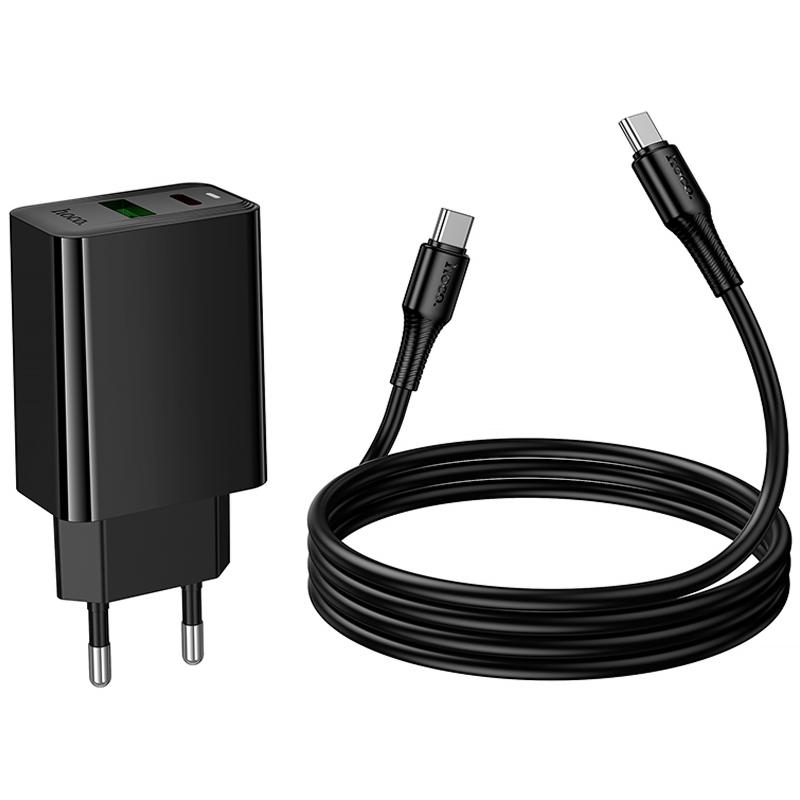 СЗУ Hoco CS95A Leader PD30W+QC3.0 (1USB-A/1C) + кабель Type-C to Type-C