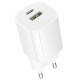 СЗУ Borofone BA104A Pudding PD20W+QC3.0 (1USB-A/1C)