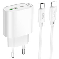 СЗУ Hoco C109A Fighter PD20W (1USB-C) + кабель Type-C to Lightning