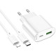 СЗУ Hoco C109A Fighter PD20W (1USB-C) + кабель Type-C to Lightning