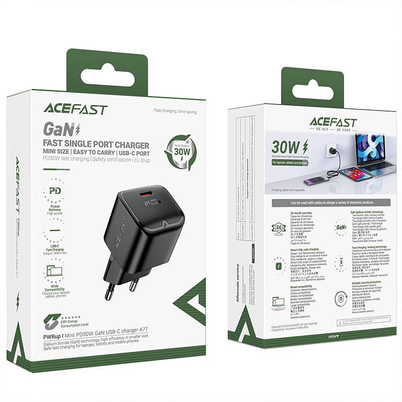 Уценка СЗУ Acefast A77 mini PD30W GaN (1USB-C)