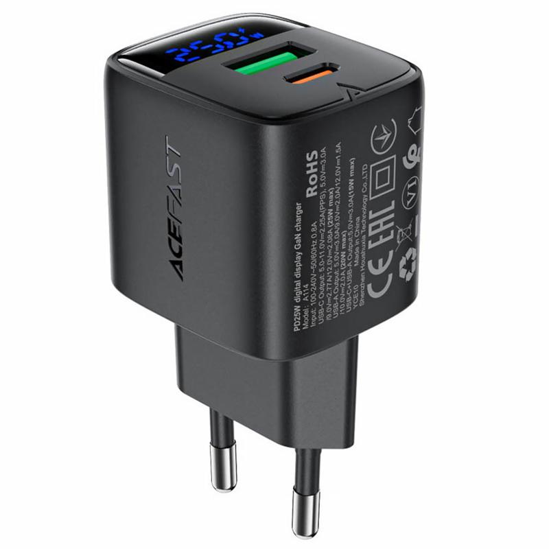 СЗУ Acefast A114 PD25W GaN (1USB-A/1C)