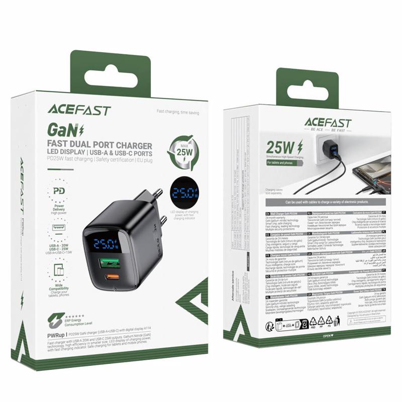 СЗУ Acefast A114 PD25W GaN (1USB-A/1C)