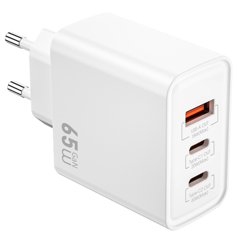 СЗУ WIWU G005 Essen PD65W+QC3.0 GaN (1USB-A/2C)