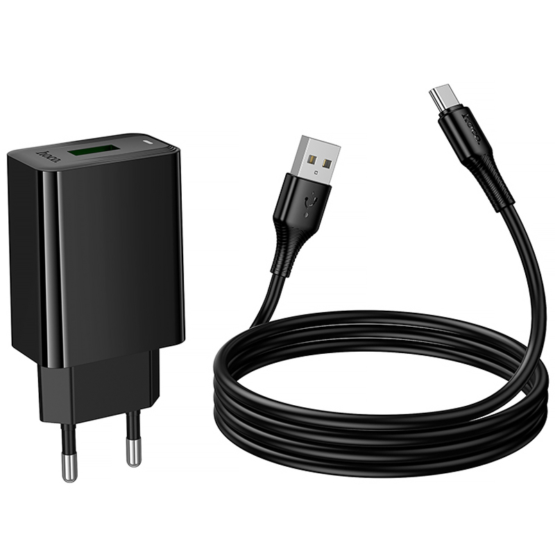 Уценка СЗУ Hoco CS92A Leader 18W+QC3.0 (1USB-A) + кабель USB to Type-C