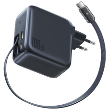 СЗУ Baseus EnerCore CJ11 PD100W+QC3.0 with retractable cable (1USB-A/2C) (E0120M)