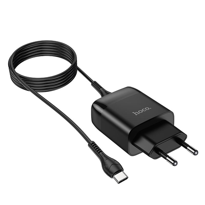 СЗУ Hoco C72Q Glorious QC3.0 18W (1USB-A) + кабель USB to Type-C